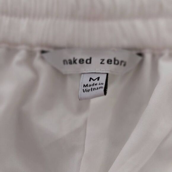 Naked Zebra White Linen-Like Flowy Beachy Trousers - Picture 4 of 5